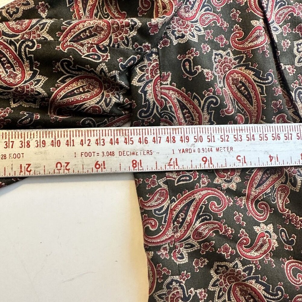 Talbots Petites Women's Blazer Size 4 Large Multicolor Paisley Rayon Vintage 90s - Picture 12 of 12